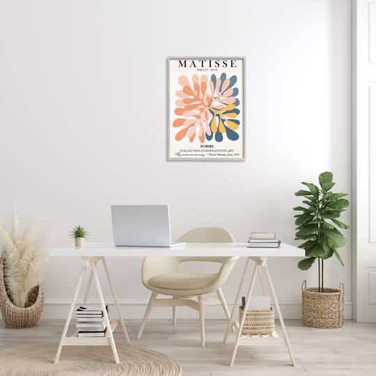 Stupell Industries Classical Matisse Painting Cut Out Forms Traditional Abstract in Frame Wall Art
